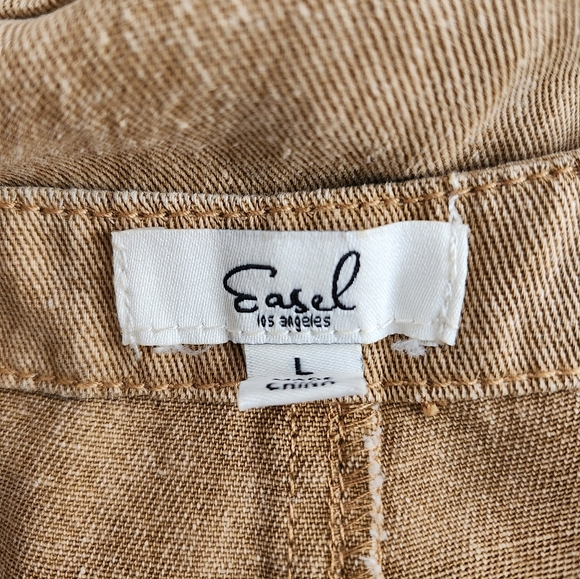 Easel Orange Distressed Women Overalls - Picture 4 of 13